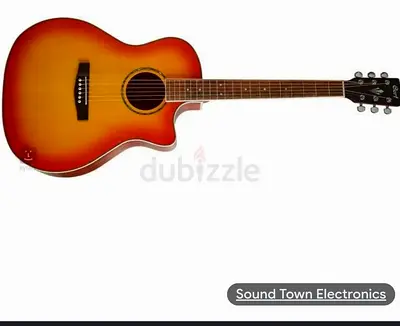 Used acoustic-electric guitar - sunburst, cutaway, good condition