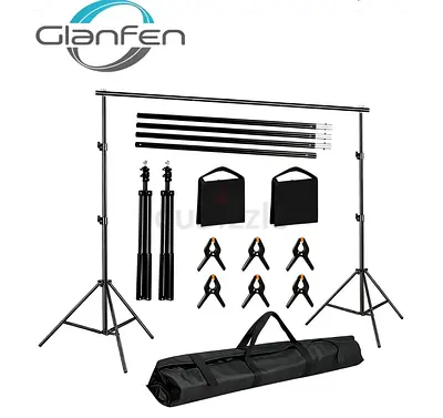 Glanfen Background Support Stand Kit with Carry Bag, & Crossbars (Complete Set)