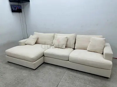 Perfect condition pottery barn beige color lshape sofa