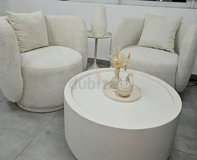 Elegant new sofa set , and concrete centre table