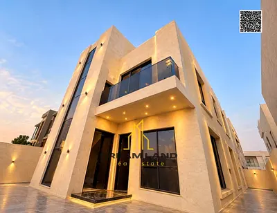 Luxury villa for sale in the Al Zahia area, Ajman, at an attractive price—includes electricity and water connections.