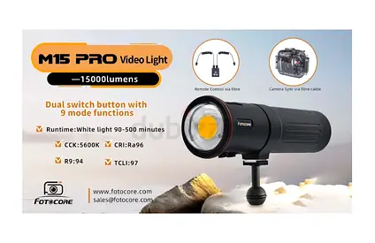 Scubalamp Light Video Fotocore M15000L Pro 15000 lumen