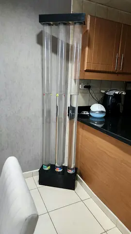 Triple Clear Acrylic Candy/Tube Dispenser Stand - Tall Floor Unit