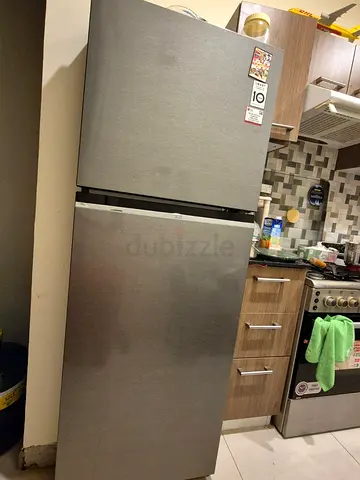 LG 2-Door Top Freezer Refrigerator, Westpoint Washing Machine, Gee - Stainless Steel, Good Condition