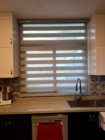 Used Zebra / Layered Roller Blind for Kitchen Window