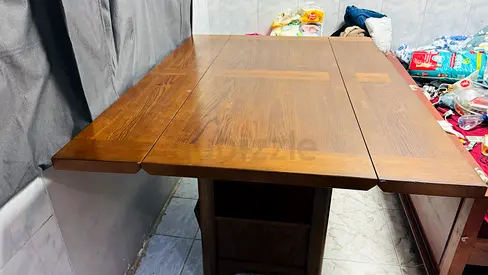 Solid Dining Table Set & Bed with Mattress