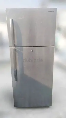Panasonic Silver Double-Door Refrigerator - Good Working Condition