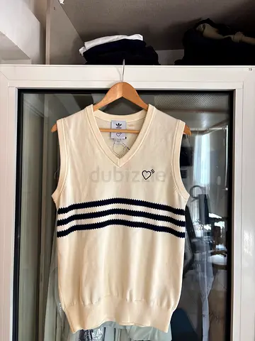 Adidas Originals × Human Made Knit Vest, a collaboration with Japanese designer NIGO.- Size S