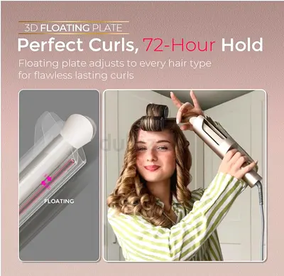 TYMO CurlPro Plus Long Barrel Curling Wand for Long Hair