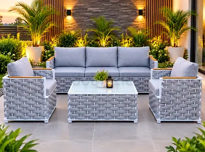 Sofa set aluminium handmade fabric style outdoor furniture garden furniture