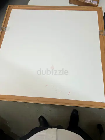 Large framed whiteboard / blank canvas board (used)