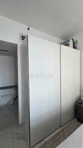 White 3-door Wardrobe / Armoire and shoes cabinets in excellent Conditions