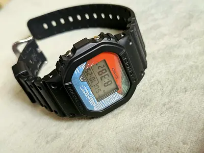 Casio Digital Sport Watch with Wave Graphic — Good Working Condition