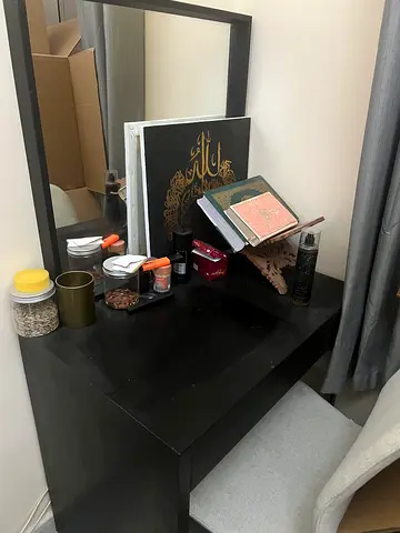 Wooden Dressing Table with Mirror - Good Condition