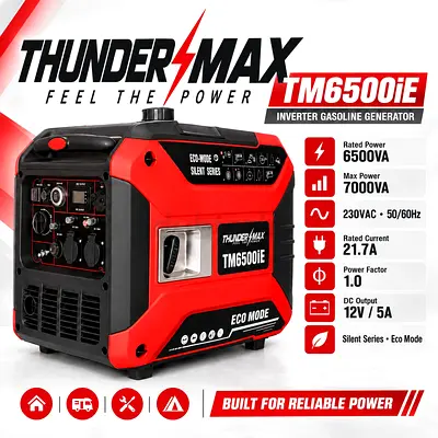 ThunderMax TM6500iE Inverter Gasoline Generator 6500VA