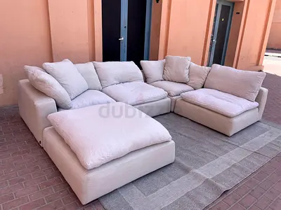 Premium Quality Marina Home feather 🪶 filled Luscious Sofa with footstool