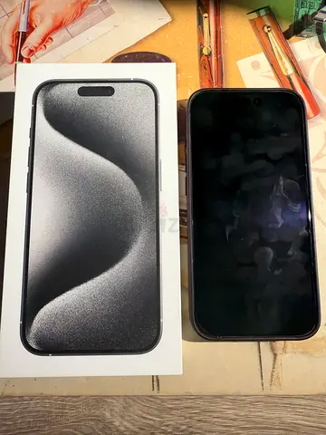 iPhone 15 Pro (White Titanium)with original box - good condition - 256GB - 87% battery