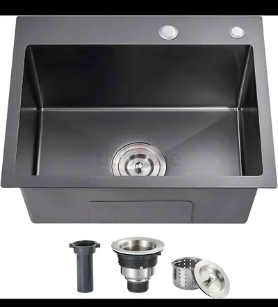 Single Bowl Stainless Steel Kitchen Sink with Accessories