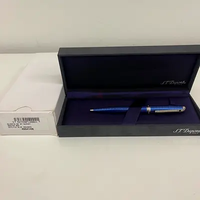 S.T. Dupont Blue Ballpoint Pen in Original Box - Excellent Condition