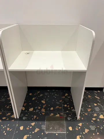 Compact white study desk / computer table - IKEA style