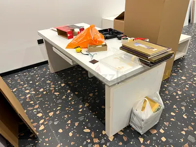 White Office Desk / Workstation - Good Condition