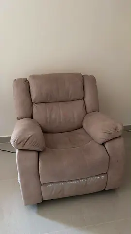 Single beige recliner armchair - comfortable, good condition