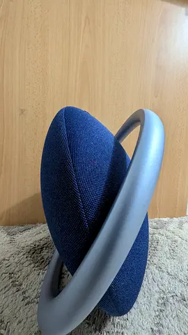 Portable smart speaker with circular handle — good condition