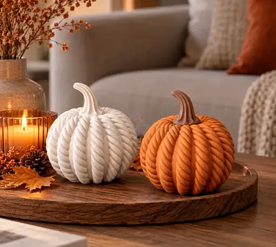 Rope Pumpkin Decor