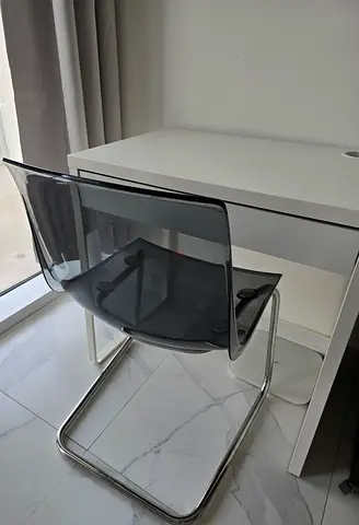 IKEA MICKE Desk + TOBIAS Clear Chair Set – Great Condition!