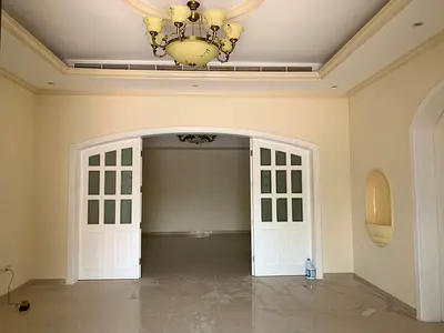 Brand-new villa for rent in Sharqan, Sharjah. 5 master bedrooms, maid’s room, laundry, storage, 7 bathrooms, spacious and peaceful.