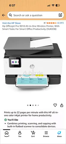 HP Officejet Pro 9010 All-In-One Wireless Color Printer
