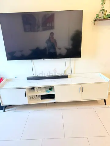 55-65" Wall-mounted LED TV with TV Unit and Soundbar - Good Condition