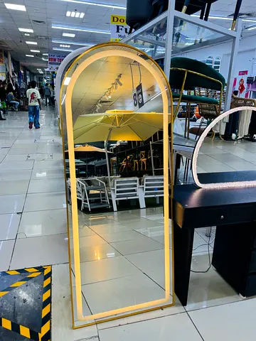 Full-Length Arch Floor Mirror with LED