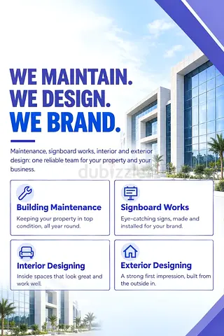 Building maintenance | Signboard & Interior/Exterior Design Services