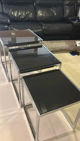 Set of 3 Side Tables 120 AED