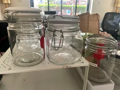 Glass Jar with Lid Take all