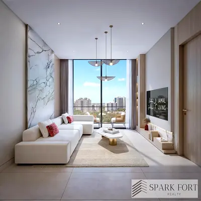 شقة بغرفة نوم واحدة | Solen Residence DSO | الوصول إلى الشرفة والمسبح | إطلالات على المدينة والمارينا