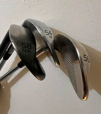 Set of three golf wedges (54°, 56°, 58°) - used