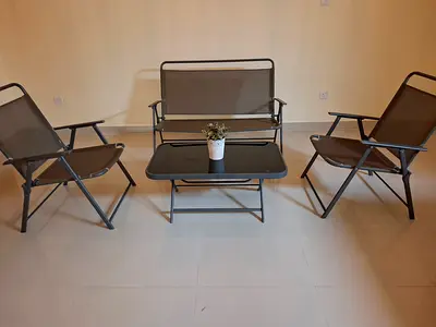 4-piece Outdoor Patio Seating Set – 2 Chairs, 1 Love Seat & Coffee Table