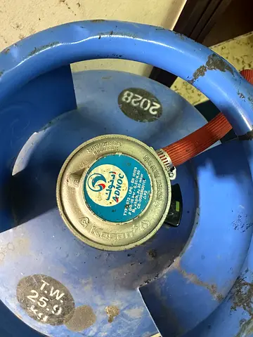 Used ADNOC  Blue LPG Gas Cylinder with Regulator - Good Working Condition