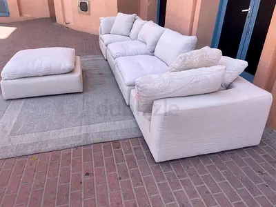 Top quality Marina Home feather 🪶 filled Sofa Beige with footstool