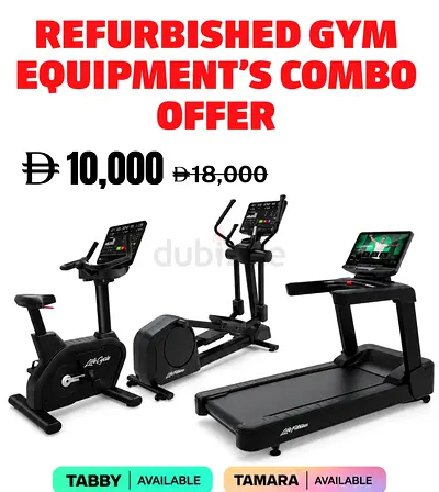 Refurbished treadmill, elliptical & exercise bike combo - great condition