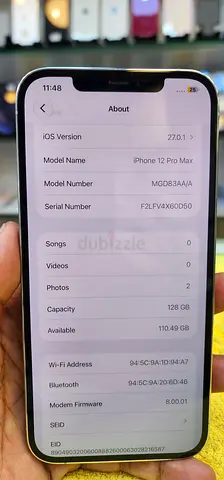 IPhone 12pro max 128GB original waterpack
