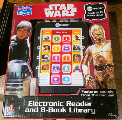 Star Wars meReader Electronic Reader with 8-Book Library. New. AED 45 Only! Plus 8 Extra Books FREE!