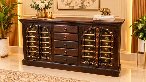 Marina Home Solid Wood Antique Sideboard