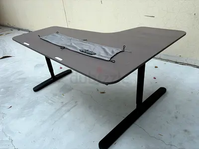 Black L-shaped Adjustable Standing Desk — Good Condition