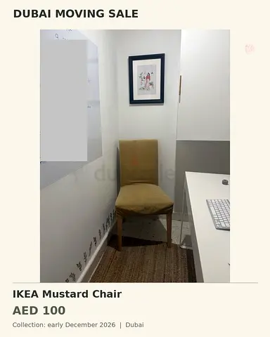 IKEA mustard dining/desk chair - good condition