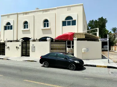 New villa in Sharqan, Sharjah, featuring 5 master bedrooms, 7 bathrooms, maid's room, laundry, and