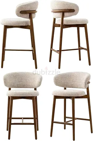 Fabric Counter Stools /Bar chair with walnut metal Frame