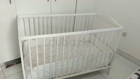 Two White Wooden Baby Crib - not used